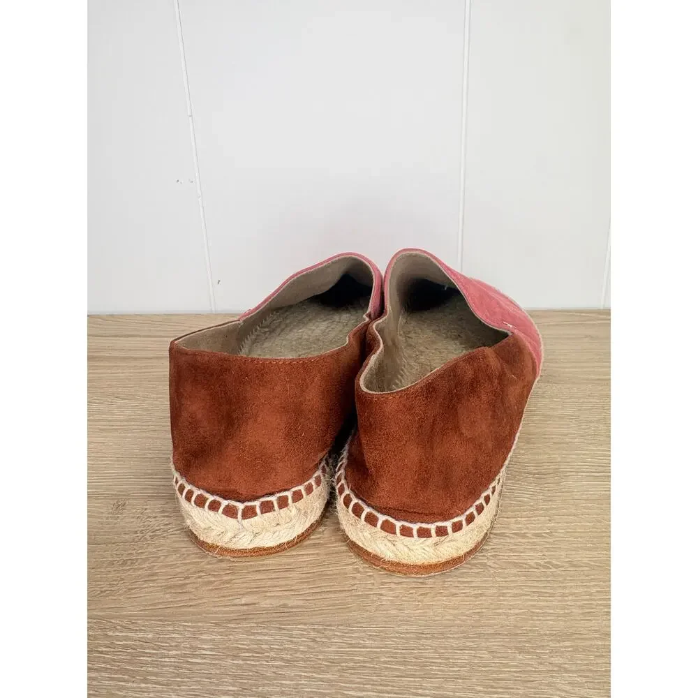 Hermes Joven Espadrilles Size 9 FR 9 Suede Rose Pink Slip On Casual Shoes